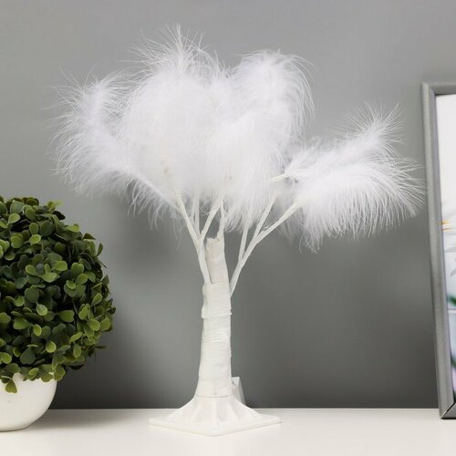 Ночник Перья LED белый 17x18x35 см 1332₽