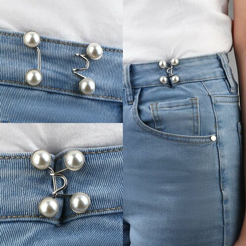 Съемные клипсы жемчужные для сужения пояса 181₽