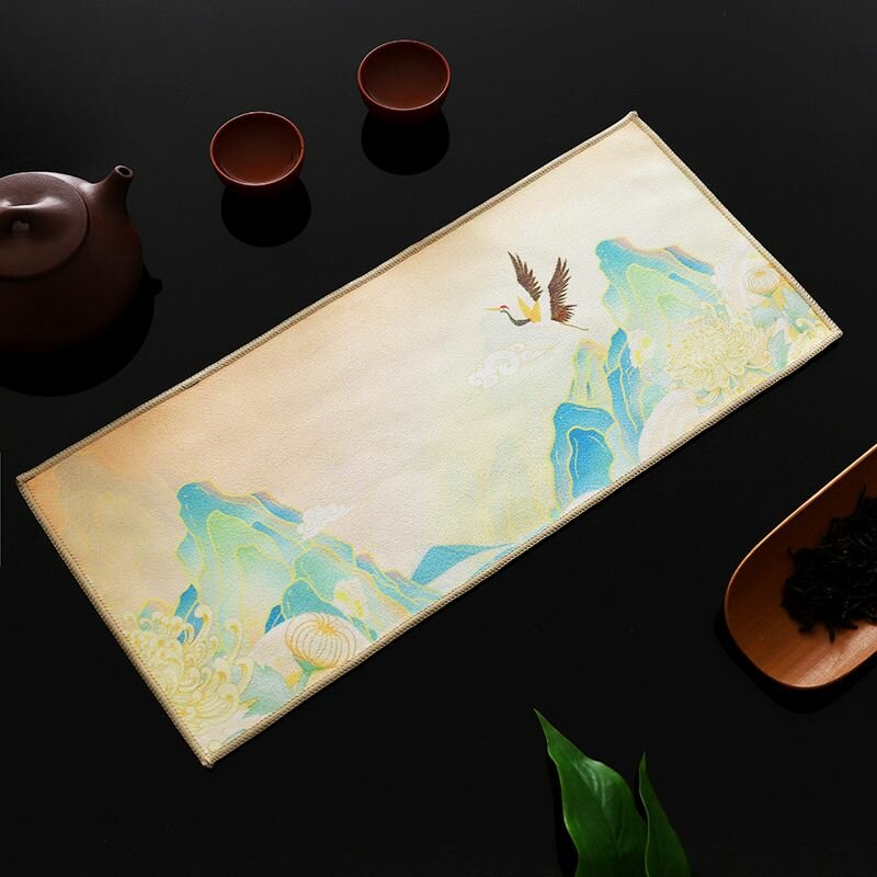 THE CHAI Салфетка для сервировки стола Замша искусственная 17x35см 1шт.