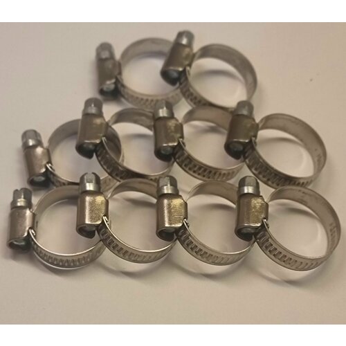 Хомут червячный хомут обжимной 16-25 мм 10 шт в наборе оригинал 510₽