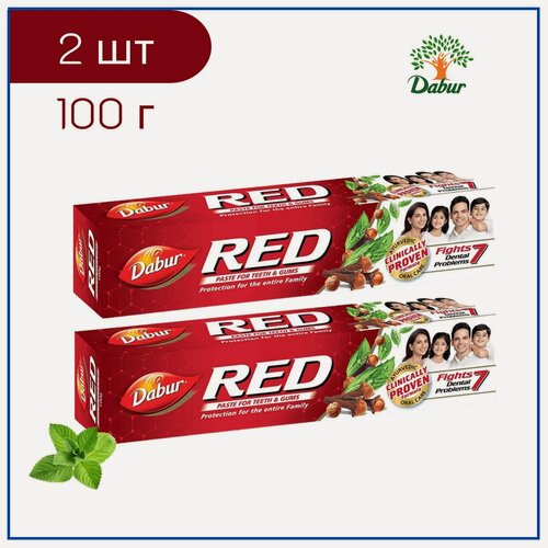 Изображение товара Dabur Red Зубная паста Ред аюрведическая красная Дабур 100 г 2 шт