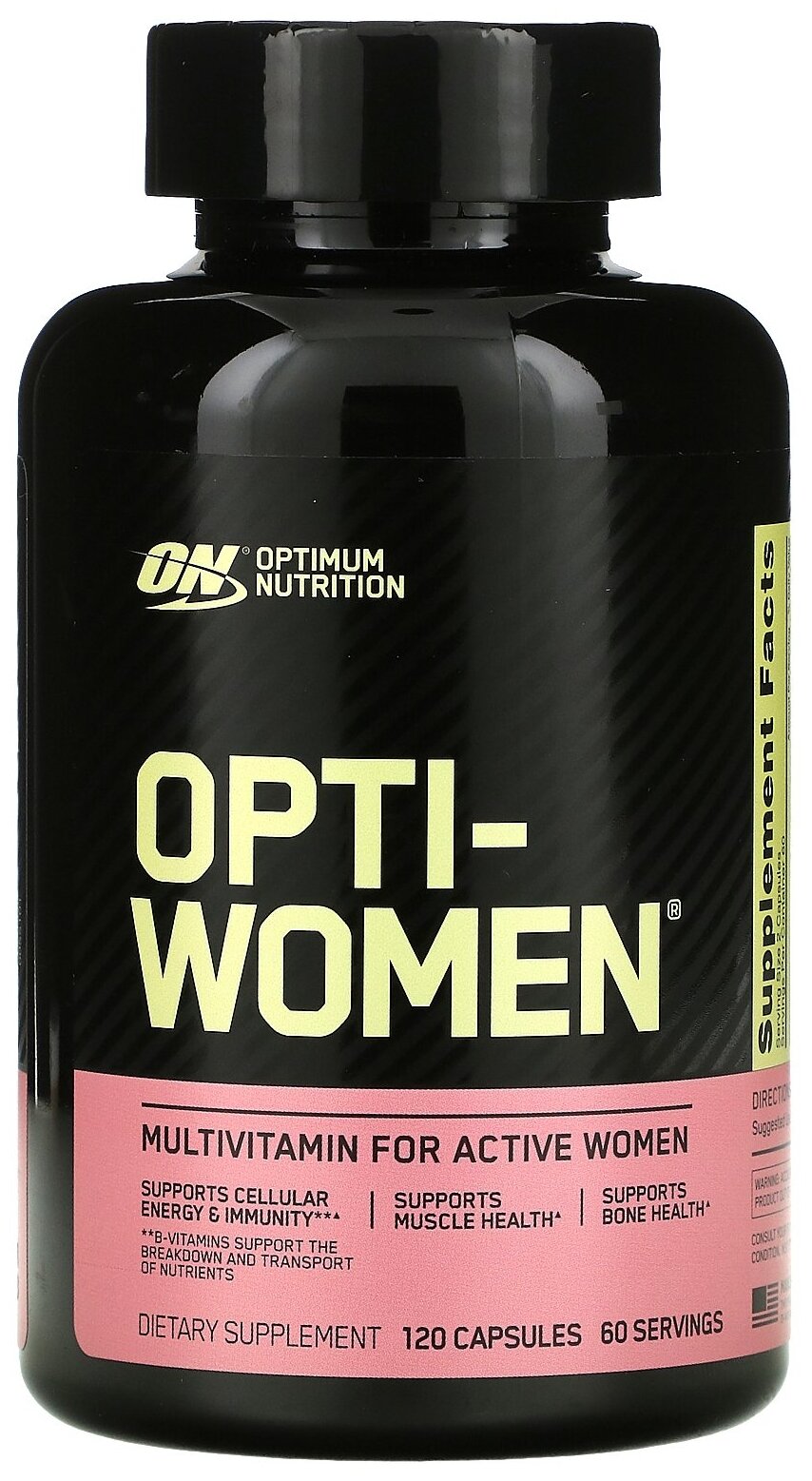 Витамины Optimum Nutrition, для женщин, поддержка иммунитета, 120 капсул
