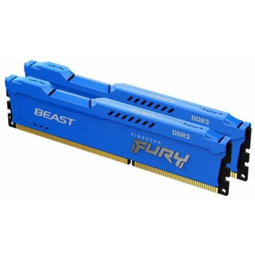 Оперативная память Kingston 16GB 1600MHz DDR3 CL10 DIMM Kit of 2 FURY Beast Blue 14034₽
