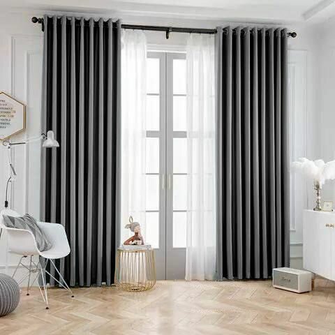 Комплект Штор Sofa Home Блэкаут/ Blackout 600х240 см, Графит на люверса