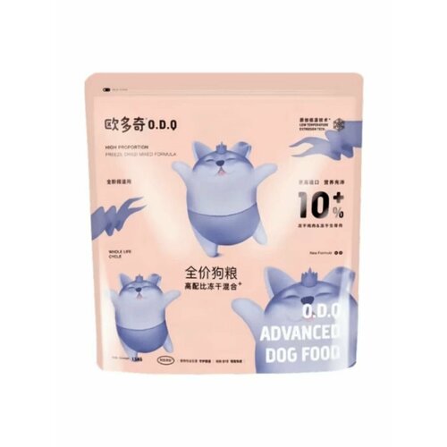 Корм O.D.Q. для собак, с напылением и кусочками курицы, 8 кг