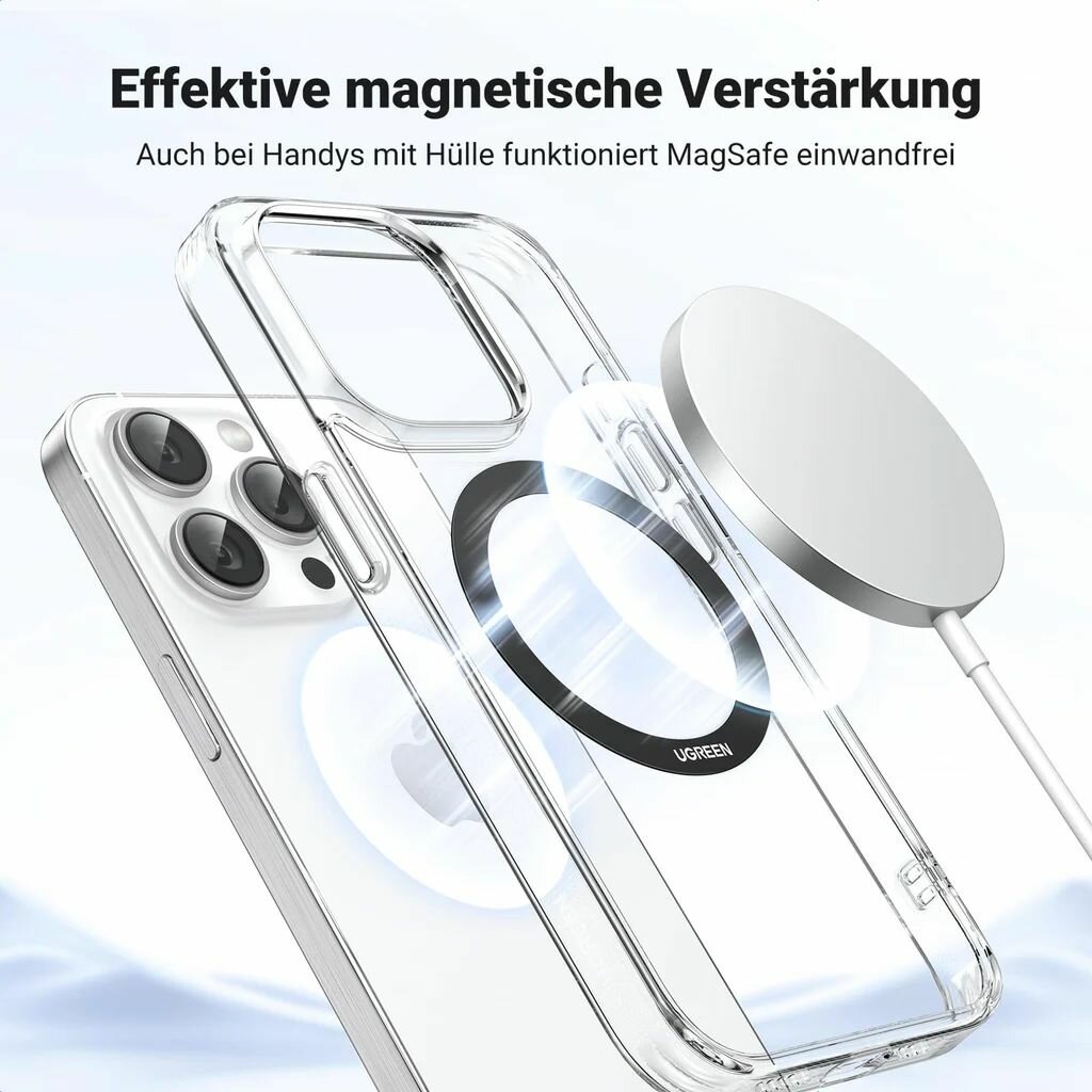 Магнитное металлическое кольцо для Magsafe UGREEN LP428 (25766) 2шт. Цвет: черный — фото 1