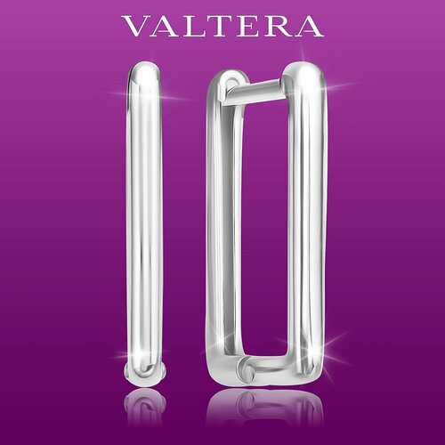 фото Серьги конго valtera, серебро, 925 проба, родирование, , серебристый
