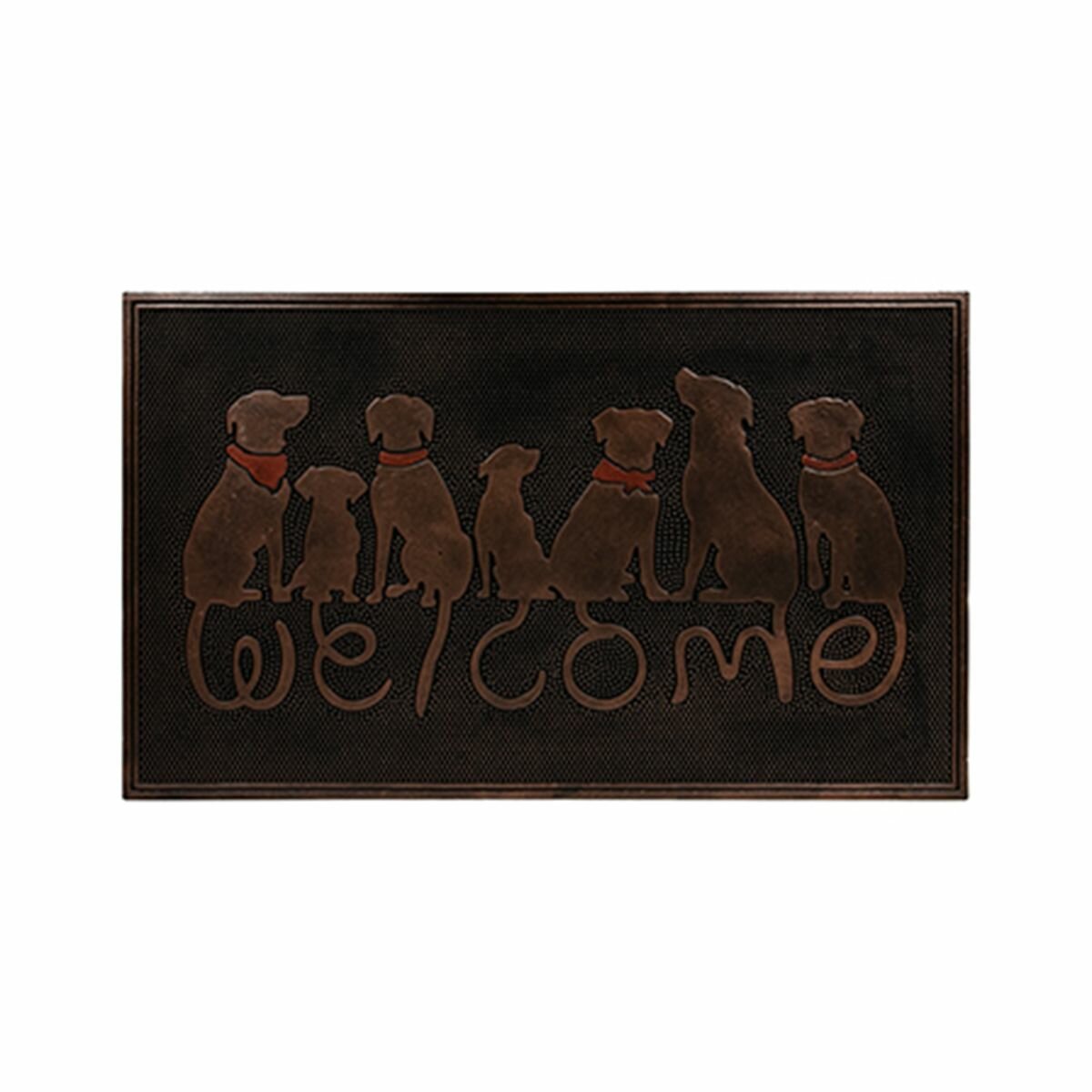 Коврик придверный резиновый Vortex Welcome Собаки 45 x 75 см