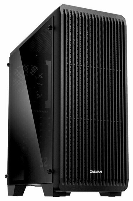 Корпус MidiTower Zalman S2 TG TEMPERED GLASS WINDOW black (ATX, mATX, Mini-ITX, USB2.0 x2, USB3.0x1, без БП) (S2 TG)