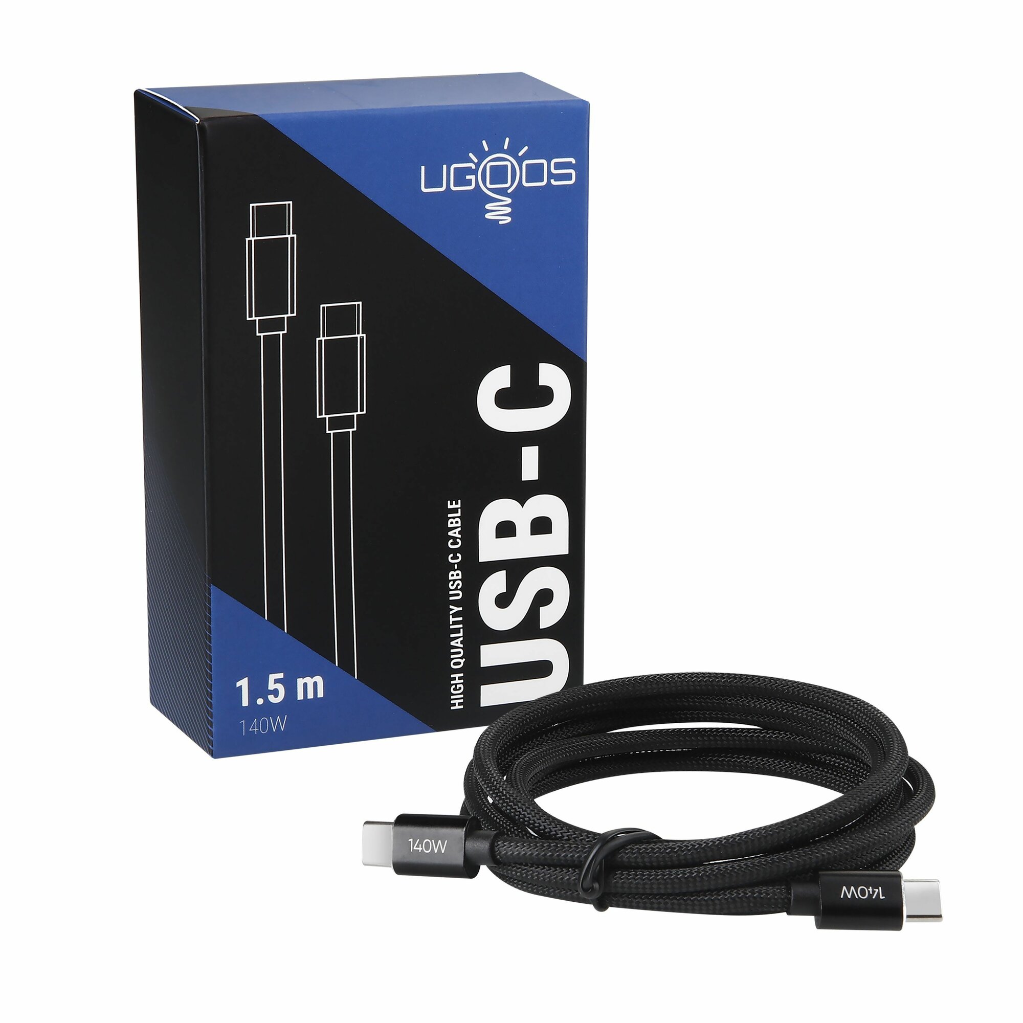 Ugoos USB-C-USB-C кабель 140 Вт, 1,5 м