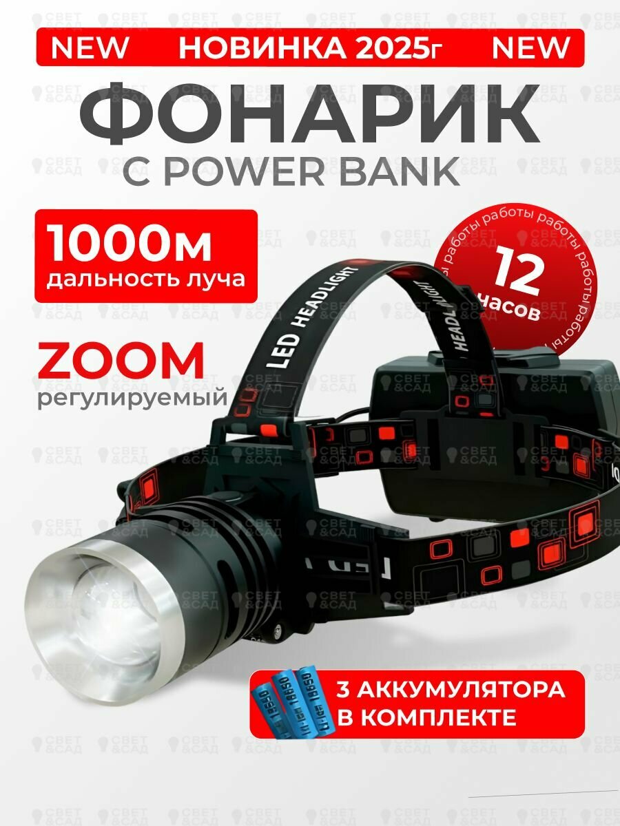 Фонарь налобный