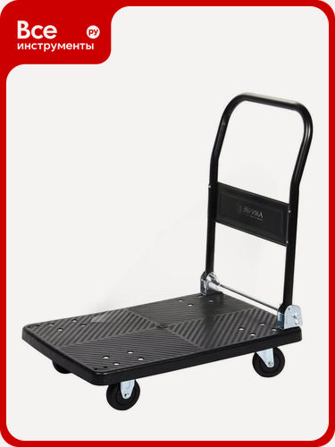 Изображение товара Тележка платформенная складная пластиковая Эврика (485x725x850мм, г/п 200кг) ER-54872 ручная четырёхколёсная бытовой тип