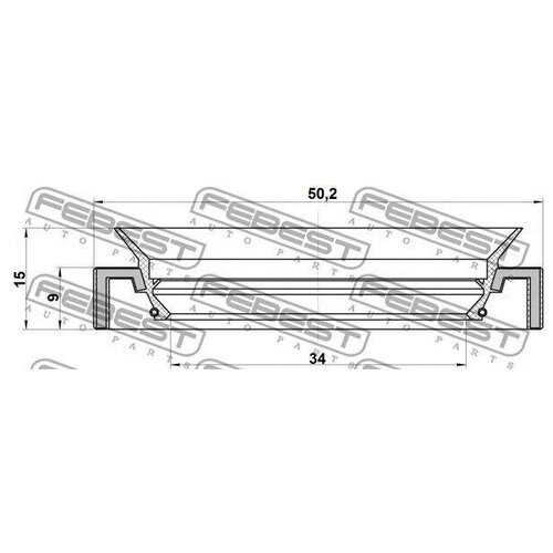 FEBEST 95HAY-36500915R (806735300 / 95HAY36500915R) сальник привода 36x50x9x15 Subaru (Субару) Impreza (Импреза) g12 2007-2011