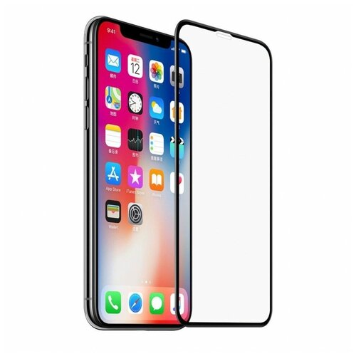 Защитное стекло 9D 9H полная проклейка с рамкой для Apple iPhone X / XS / 11 Pro