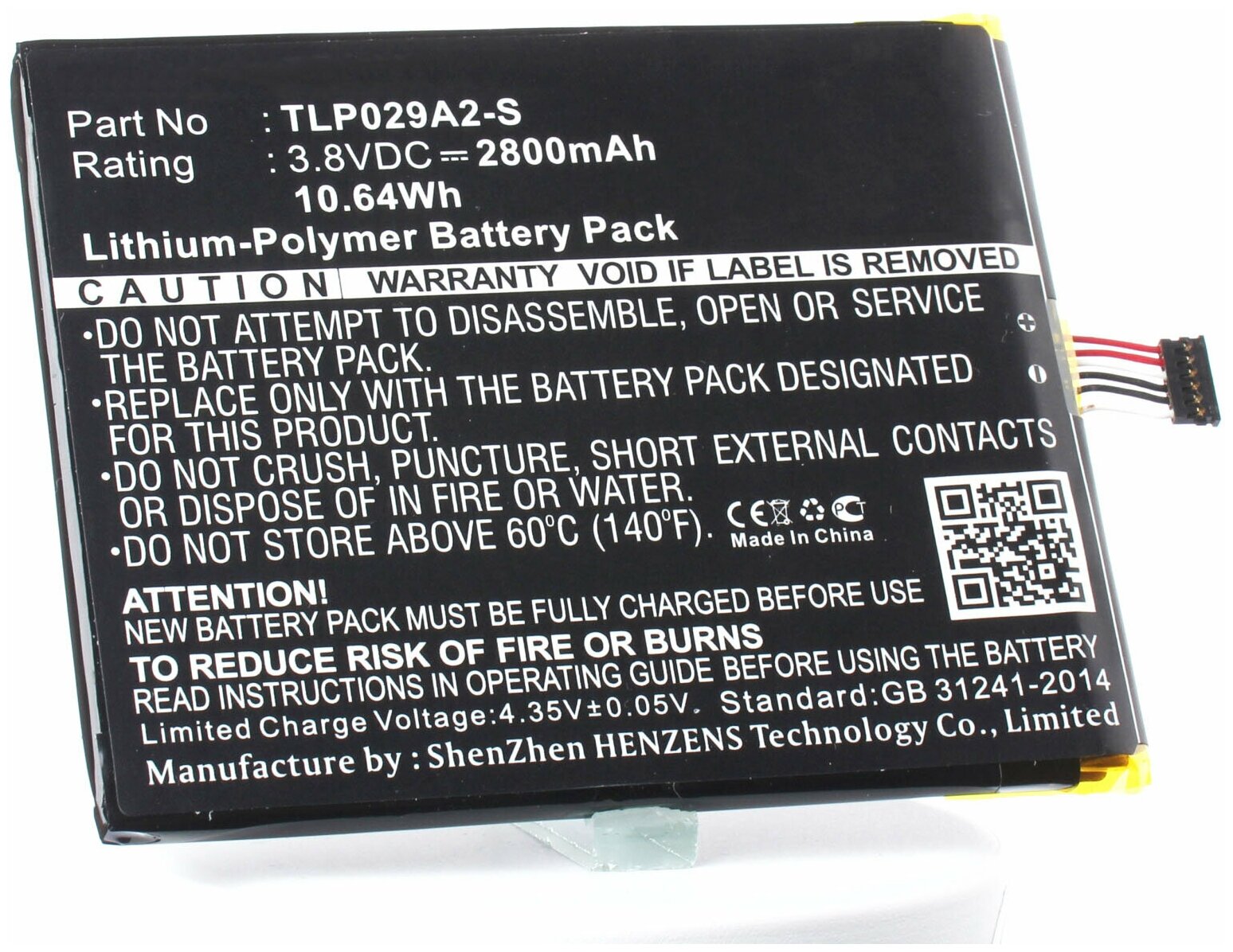 Аккумулятор iBatt iB-B1-M1253 2800mAh для Alcatel, TCL TLP029A2-S