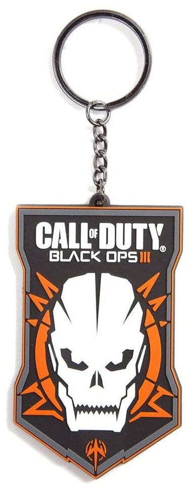 Купить Брелок Кол оф Дьюти Black Ops III Skull Logo резиновый за 160р ...