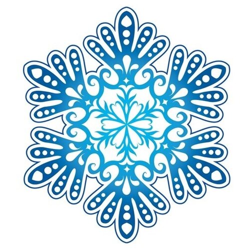 фото Наклейка "снежинка, №15м", 10 шт. дон баллон