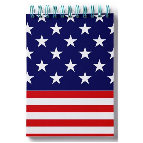 фото Блокнот для записей, листы в клетку американский флаг drabs