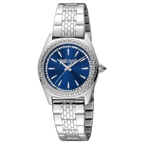 фото Наручные часы just cavalli часы женские just cavalli jc1l239m0055, серебряный, синий
