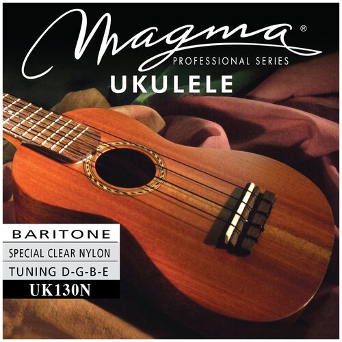 Струны для укулеле баритон гавайский строй 1-E / 2-B / 3-G / 4-D Magma Strings UK130N, Серия: Nylon Crystal