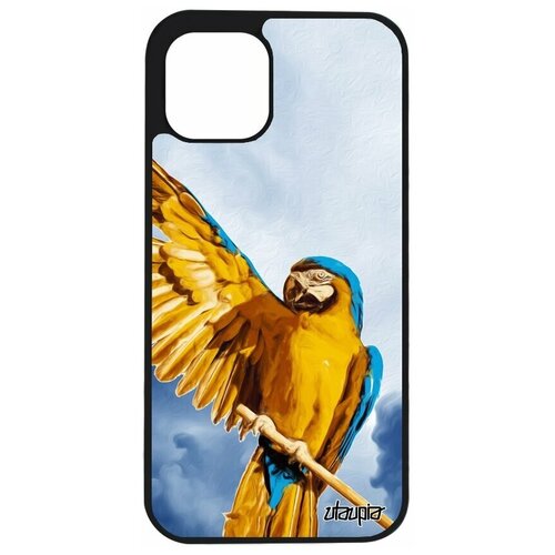 фото Чехол для смартфона iphone 12, "попугай" ара говорящий utaupia