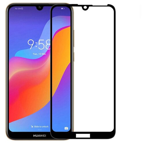 Защитное стекло на Huawei Honor 8A/Honor 8A Pro/ Honor Play 8A/Y6 (2019)/Y6 Pro (2019)/Y6S (2019), 9D, черный, X-CASE защитное стекло red line для huawei honor 8a 8a pro y6s 2019 full screen полный клей черное