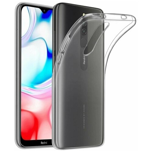 фото Чехол для xiaomi redmi 8 / силиконовый чехол для сямои редми 8 прозрачный brauffen
