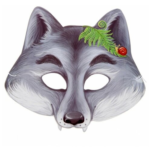 фото Маска "серый волк". в наборе 10шт. страна карнавалия