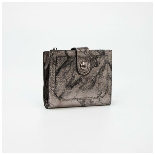 фото Кошелёк на кнопке, цвет серебристый gorodok