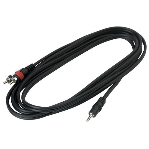 Кабель аудио 1xMini Jack - 2xRCA Rockcable RCL 20904 D4 3.0m коммутационный кабель klotz ay3 0300 джек 6 35 2x rca 3 м