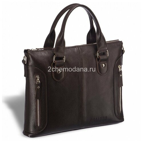 Мужская кожаная деловая сумка малого формата BRIALDI Abetone BR17806WT relief brown