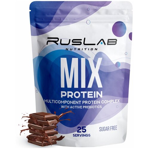 Протеин RusLabNutrition Mix Protein, 800 гр., шоколад