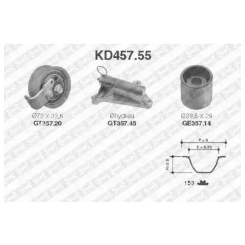 фото Ntn-snr kd45755 ремень грм зубчатый с роликами, комплект ntn snr