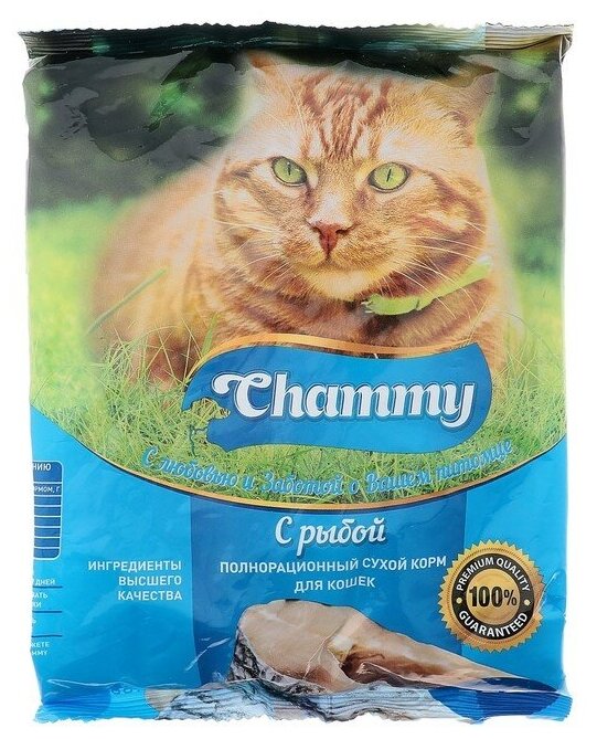 Сухой корм Chammy для кошек, рыба, 350 г 4129187