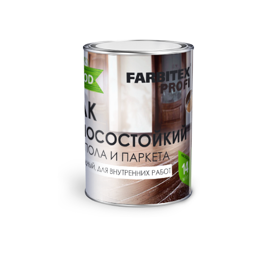 Лак паркетный алкидно-уретановый износостойкий высокоглянцевый FARBITEX профи WOOD (Артикул: 4300005057; Фасовка = 0,8 л)