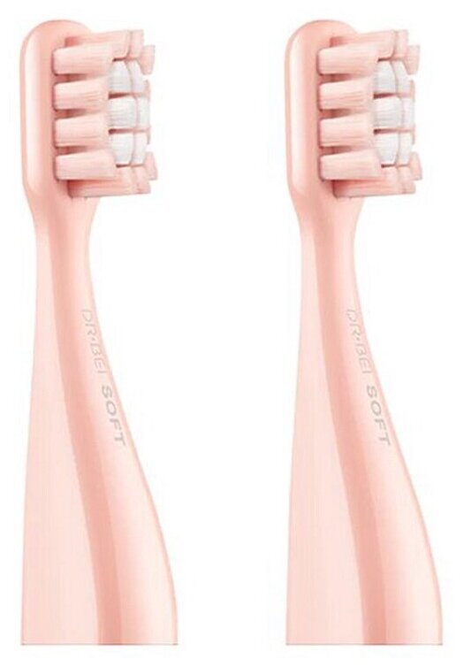 Сменные насадки для зубной щетки XIAOMI Dr. Bei Sonic Electric Toothbrush Q3 розовая (2 шт)