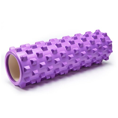 Ролик массажный большой с шипами, 45х14 см, фиолетовый