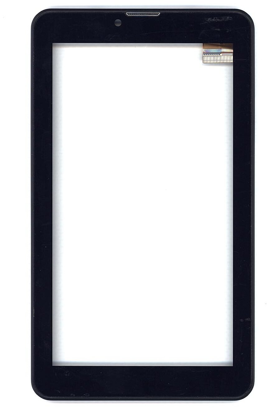 Сенсорное стекло (тачскрин) для Irbis TZ717 черное с рамкой