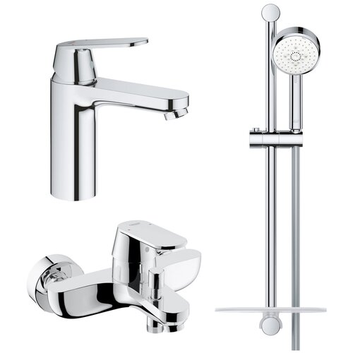 Комплект смесителей для ванны Grohe Eurosmart Cosmopolitan комплект смесителей grohe eurosmart cosmopolitan 1000179