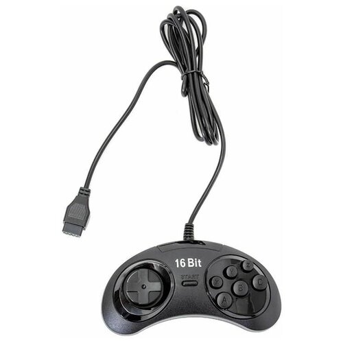 Геймпад проводной 16 bit Controller Black с черными кнопками 16 bit 30000₽