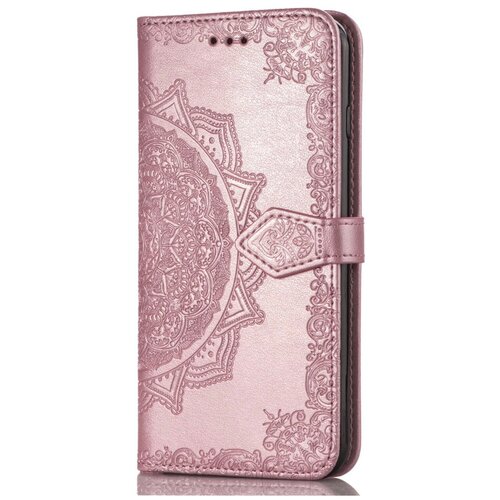 Чехол-книжка MyPads для Huawei P Smart 5.65 (FIG-LX1 /AL00) / Huawei Enjoy 7S розовый с красивыми загадочными узорами женский детский прикольный .