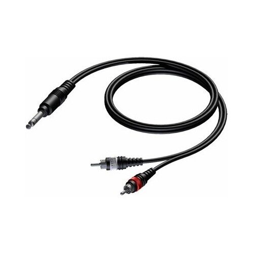 кабель аудио 1xjack 2xrca quik lok sx12 3k 3 0m Кабель аудио 1xJack - 2xRCA Procab CAB719/1.5 1.5m