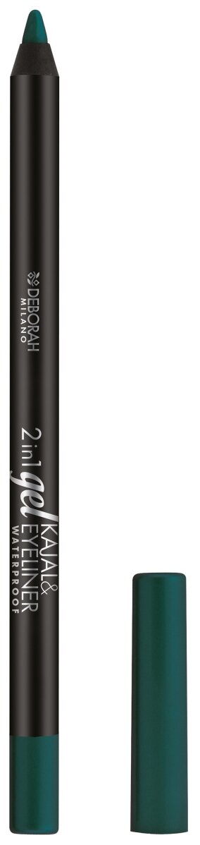 DEBORAH Карандаш для век 2 in 1 Gel Kajal & Eyeliner Pencil, оттенок 04 зеленый