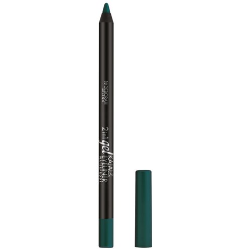 DEBORAH Карандаш для век 2 in 1 Gel Kajal & Eyeliner Pencil, оттенок 04 зеленый