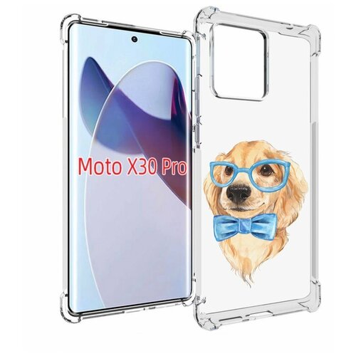Чехол MyPads Собака интеллигент для Motorola Moto X30 Pro задняя-панель-накладка-бампер