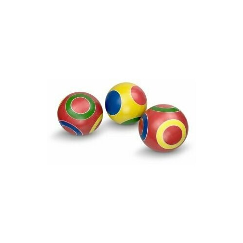 Мяч детский Кружочки, 12,5 см, ручное окрашевание Мячи-Чебоксары Р3-125 мяч детский классика 20 см мячи чебоксары р3 200