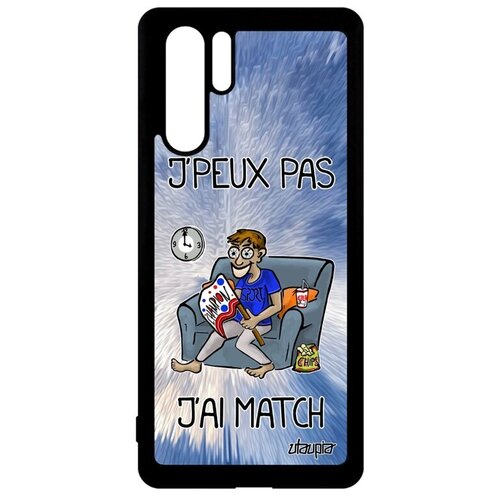 фото Яркий чехол для // huawei p30 pro // "не могу - у меня матч!" повод юмор, utaupia, черный