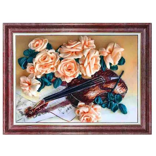 фото Набор для вышивания каролинка №03 лентами грация и музыка 3023 325 х 25 см 1 шт.