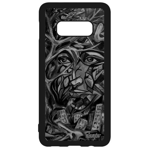 фото Защитный чехол на смартфон // samsung galaxy s10e // "взгляд" женский картина, utaupia, серый