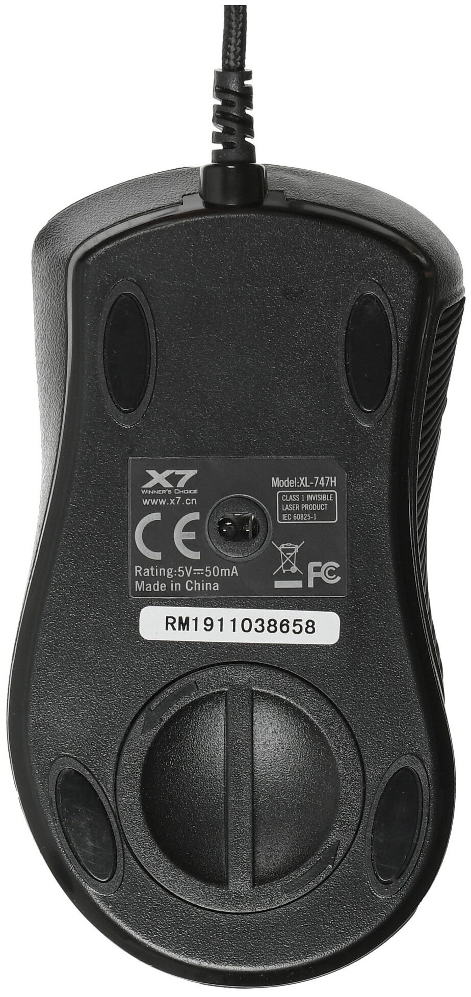 Мышь A4 Oscar Editor XL-747H коричневый/рисунок лазерная (3600dpi) USB2.0 (6but) — фото 1